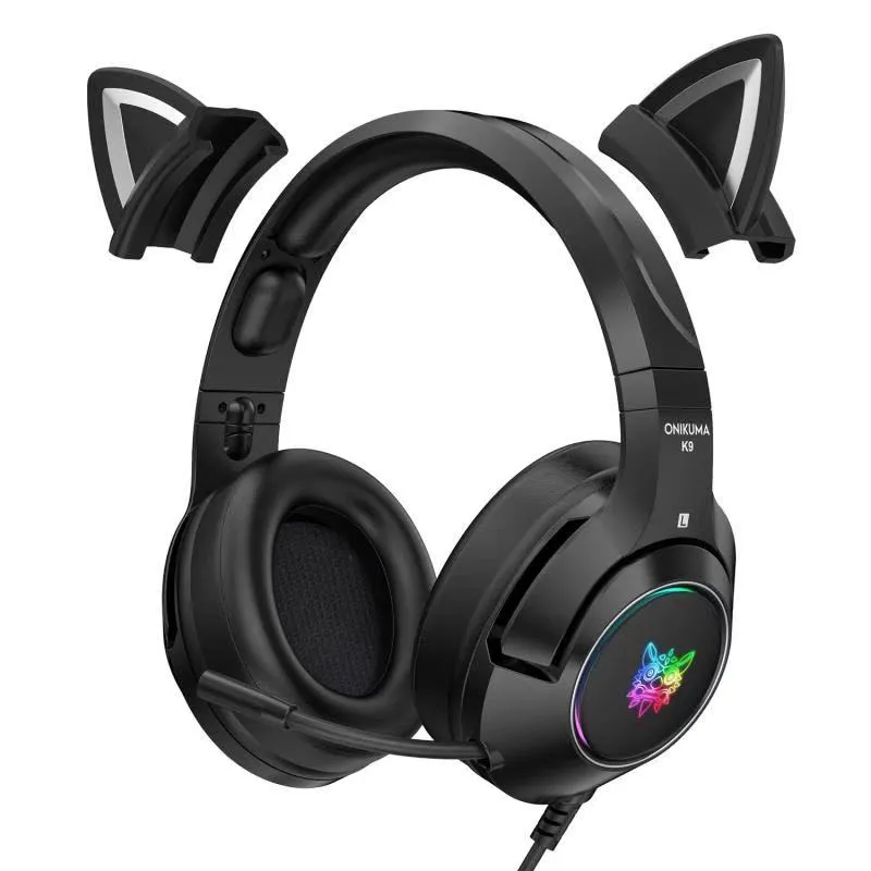 Kawaii Pink Cat Ears Headset