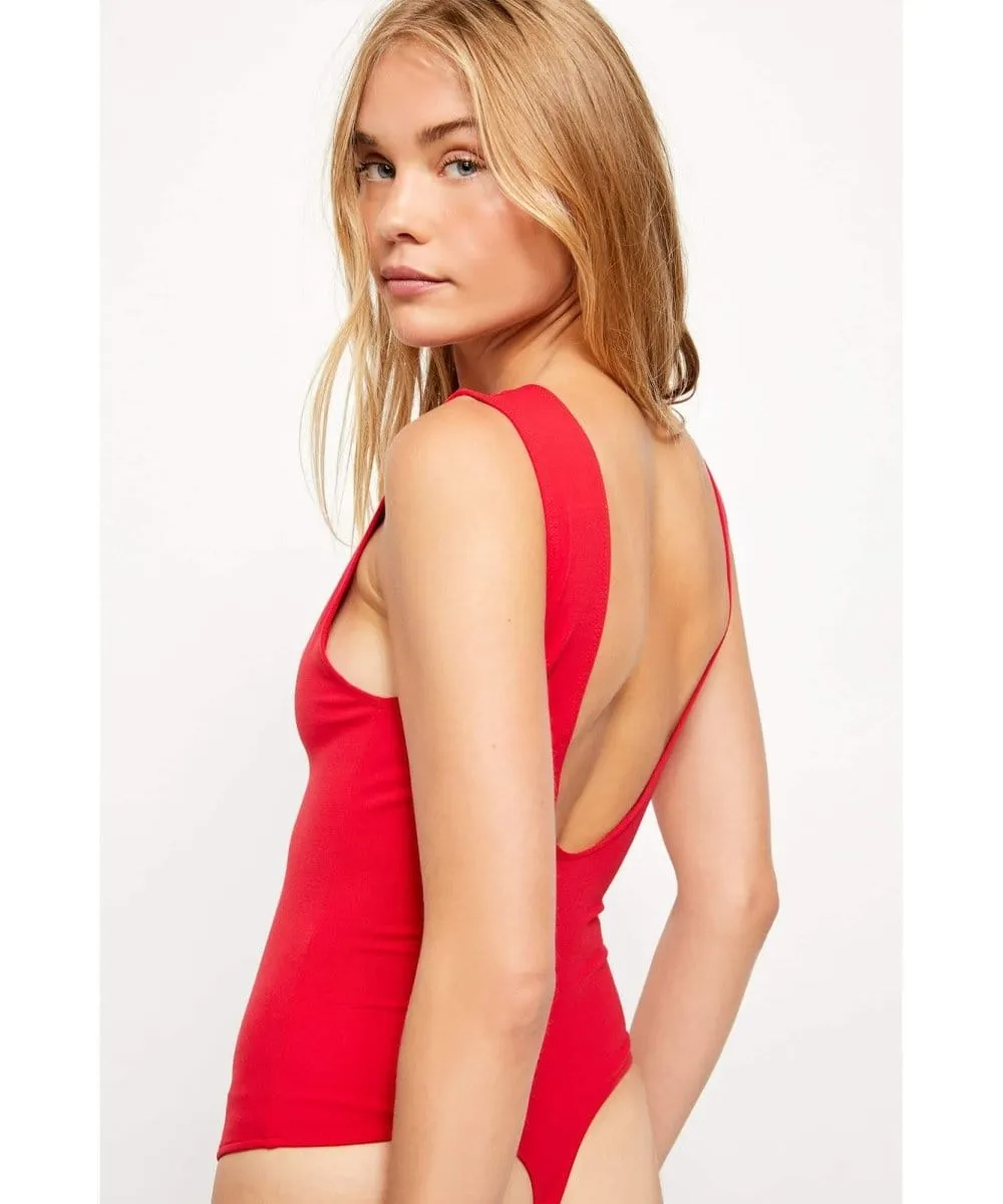 Keep it Sleek Bodysuit Red