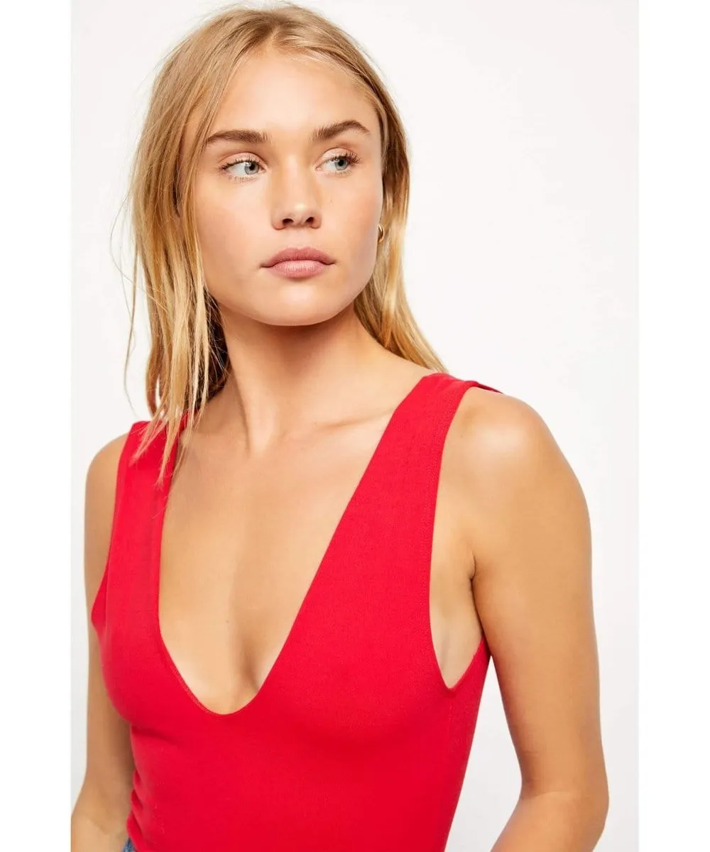 Keep it Sleek Bodysuit Red