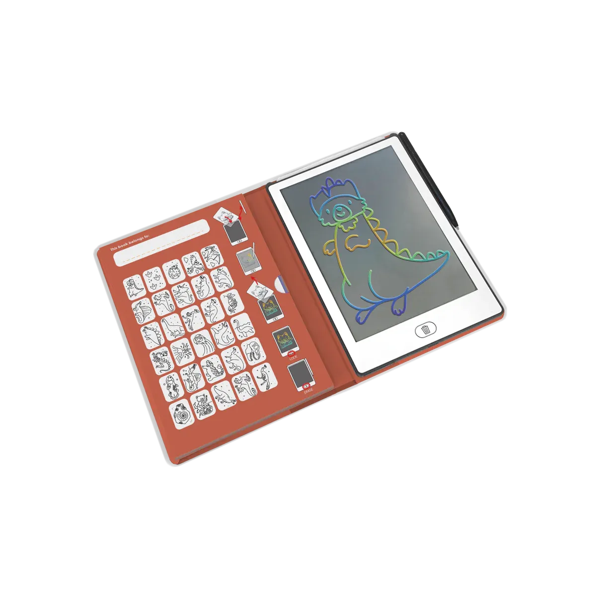 KIDYDRAW-MINI  LCD Tracing book - Dino's