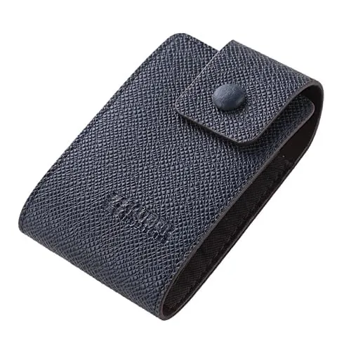 Kuber Industries Card Holder Wallet for Men Women|Debit Credit Card Holder|Wallet for Id, Visiting Card, Buisness Card|Button Closure|Blue (Pack of 5)