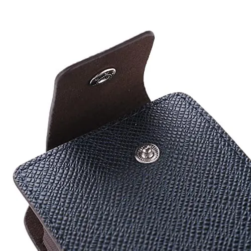 Kuber Industries Card Holder Wallet for Men Women|Debit Credit Card Holder|Wallet for Id, Visiting Card, Buisness Card|Button Closure|Blue (Pack of 5)