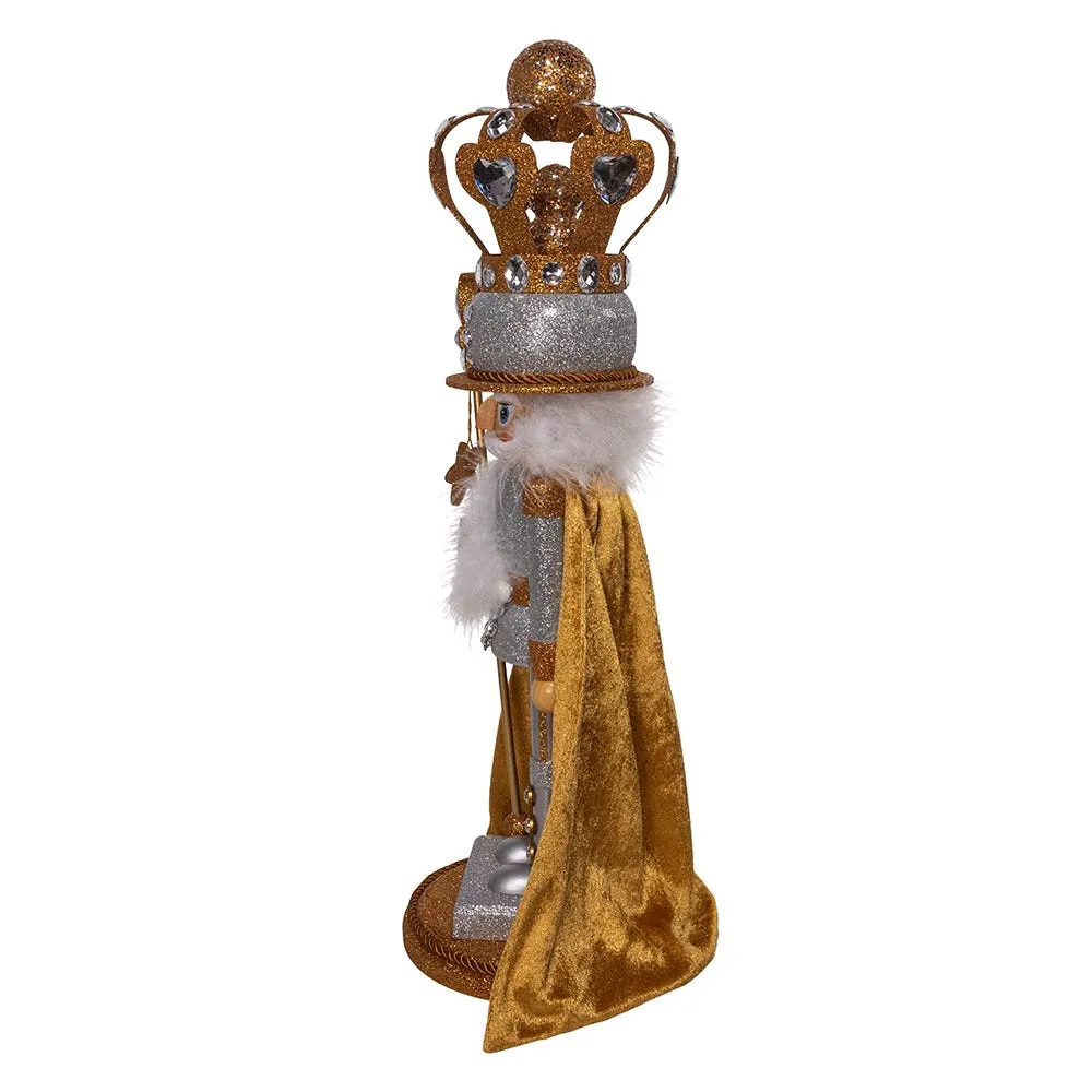 Kurt Adler 20-Inch Hollywood Nutcrackers Silver and Gold King Nutcracker