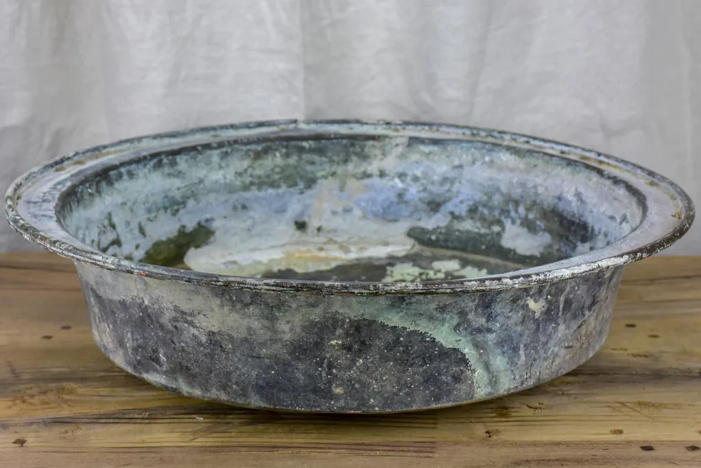 Large antique French copper pan