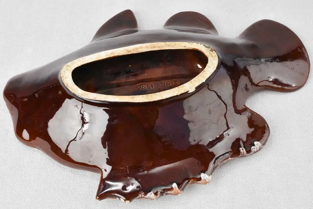 Large fish shaped bowl / salad bowl - Vallauris 17¾"