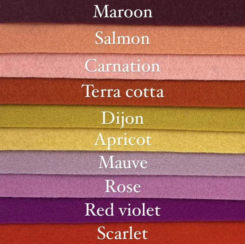 Large Wool Felt Roll - Sunset