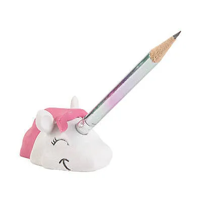 LAST CHANCE - LIMITED STOCK - Unique 3D Unicorn Eraser With Pencil Horn - Eraser is Pencil Holder - Novelty and Functional Adorable Eraser Novelty Prize, School Classroom Supply