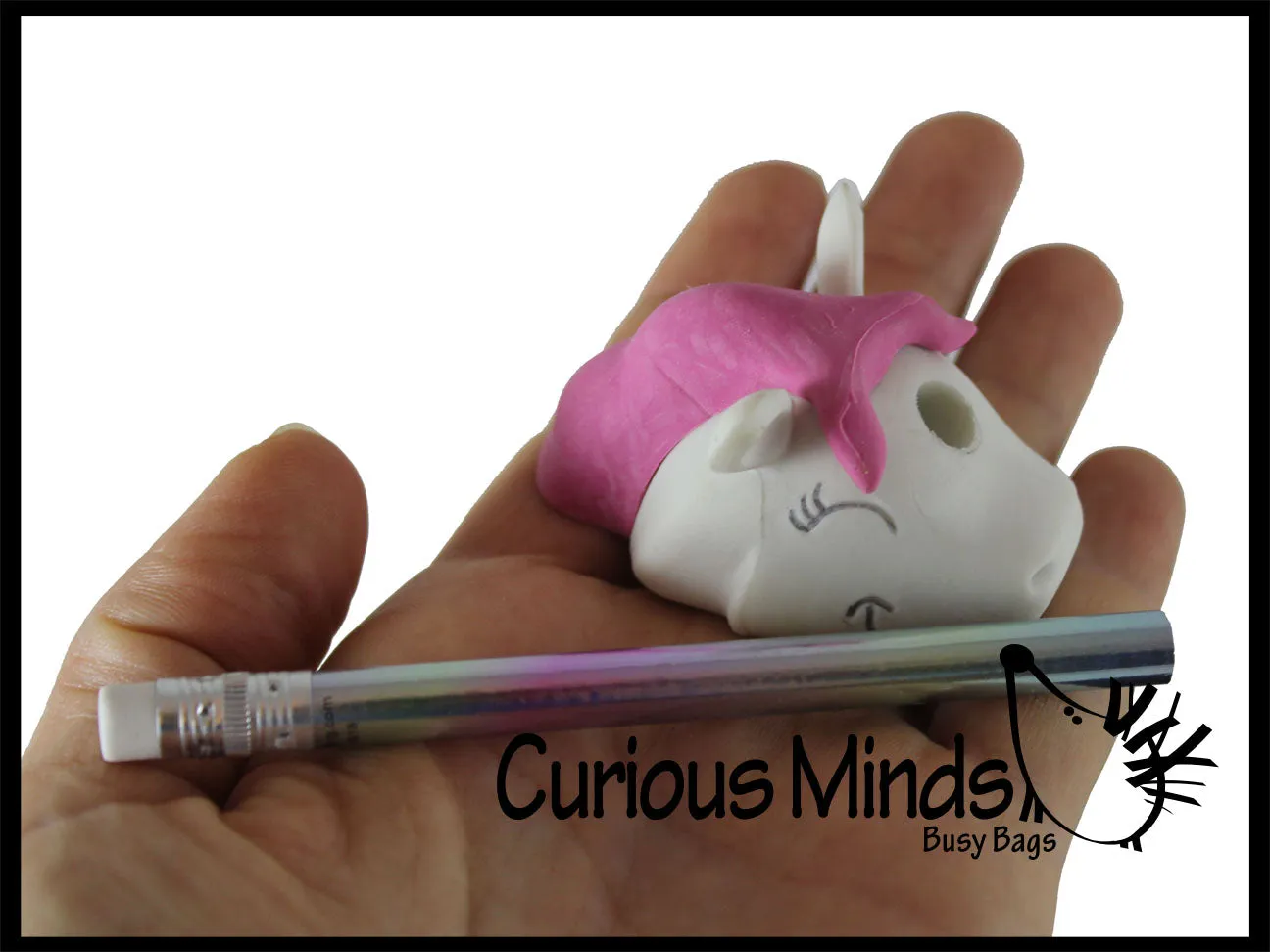 LAST CHANCE - LIMITED STOCK - Unique 3D Unicorn Eraser With Pencil Horn - Eraser is Pencil Holder - Novelty and Functional Adorable Eraser Novelty Prize, School Classroom Supply