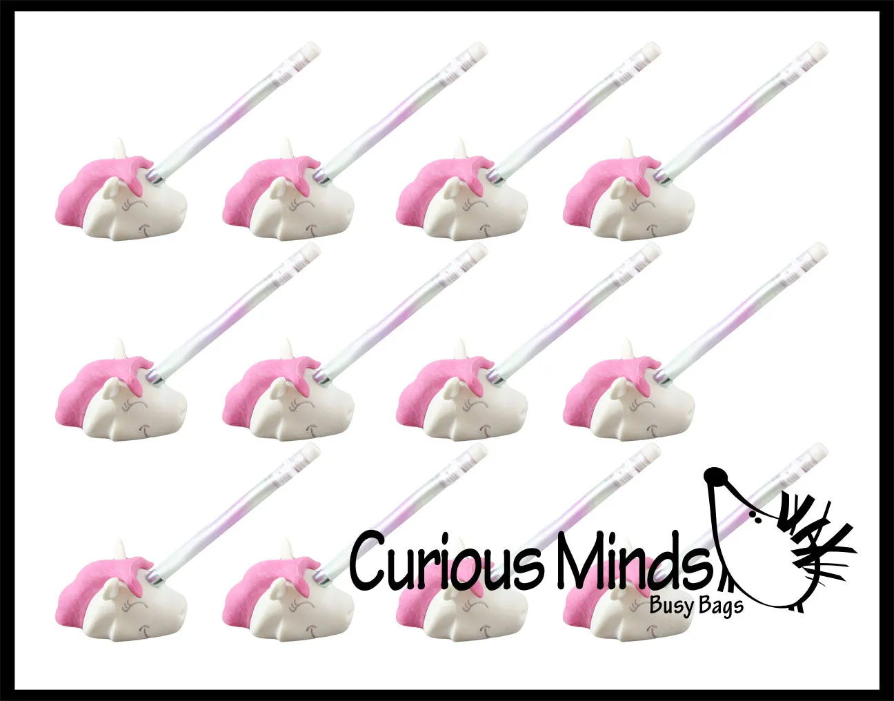 LAST CHANCE - LIMITED STOCK - Unique 3D Unicorn Eraser With Pencil Horn - Eraser is Pencil Holder - Novelty and Functional Adorable Eraser Novelty Prize, School Classroom Supply