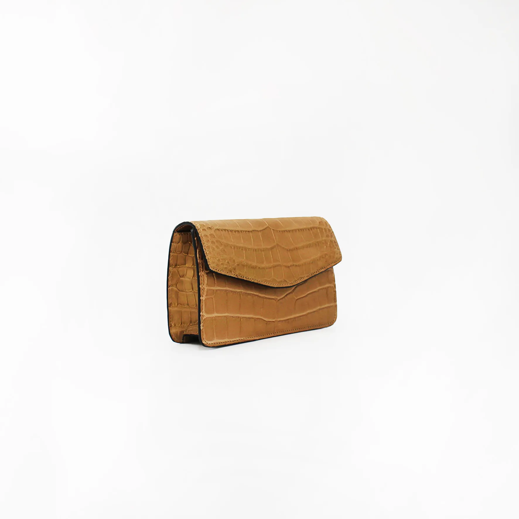 Le Clutch in Gold Croc
