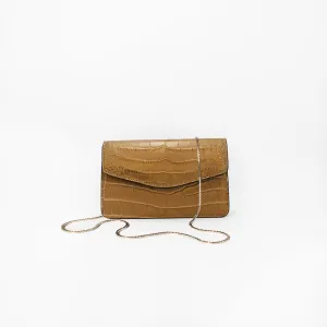 Le Clutch in Gold Croc