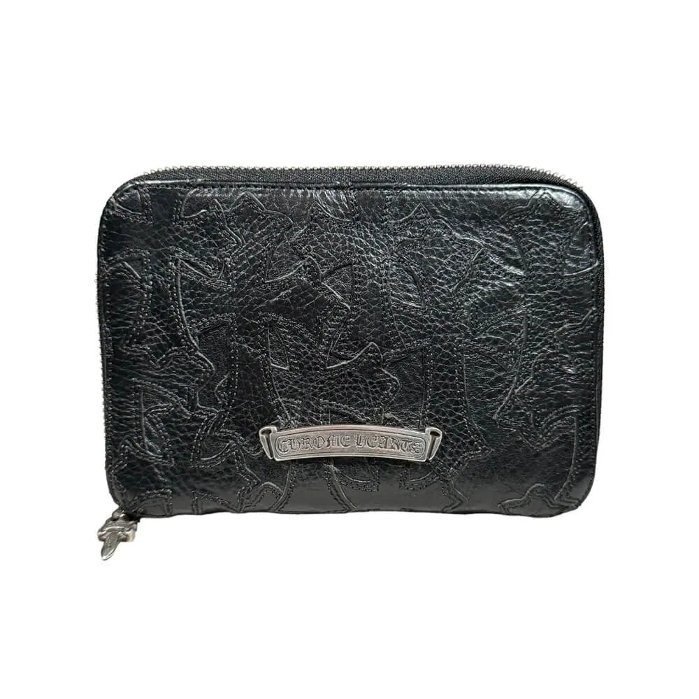 Leather Cemetery Cross Patch Wallet 'Bank Robber'
