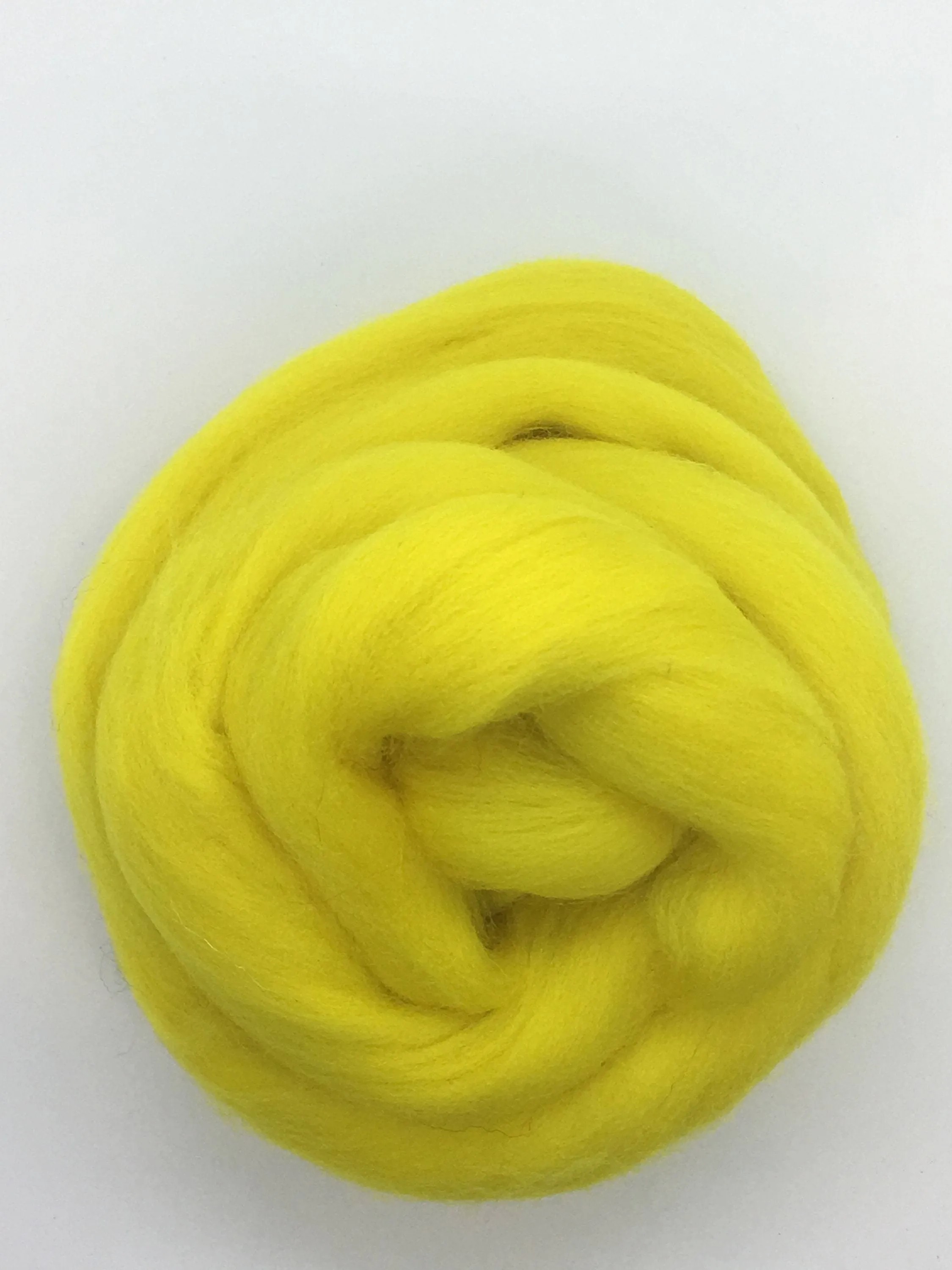 Lemon Yellow Merino Wool Roving