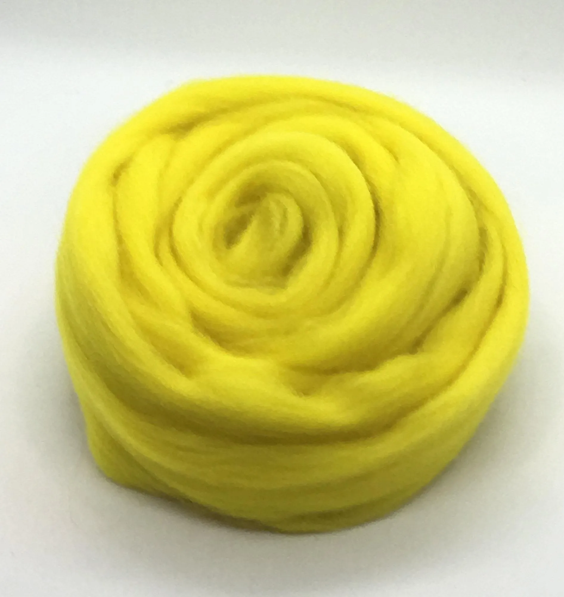 Lemon Yellow Merino Wool Roving