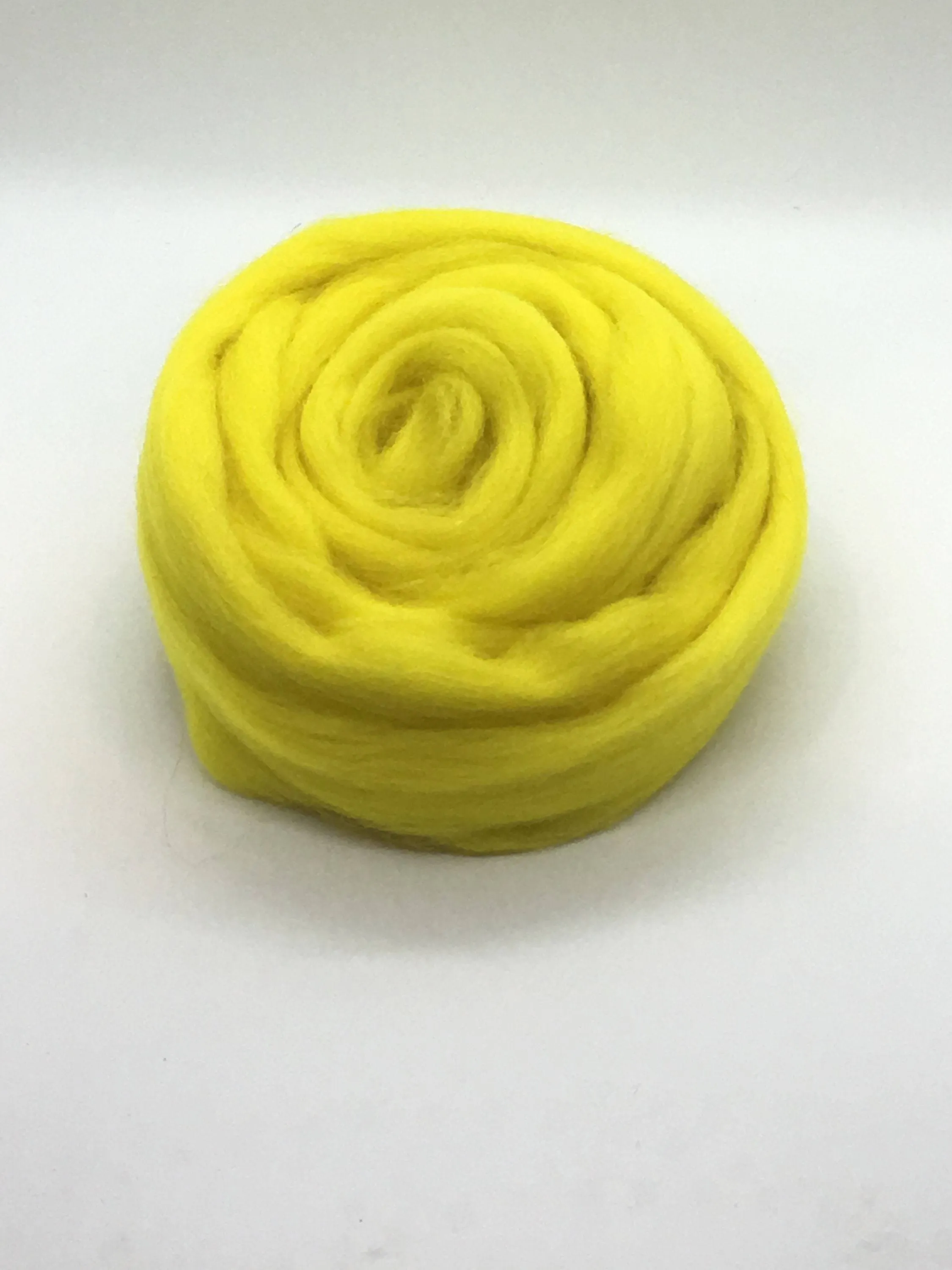 Lemon Yellow Merino Wool Roving