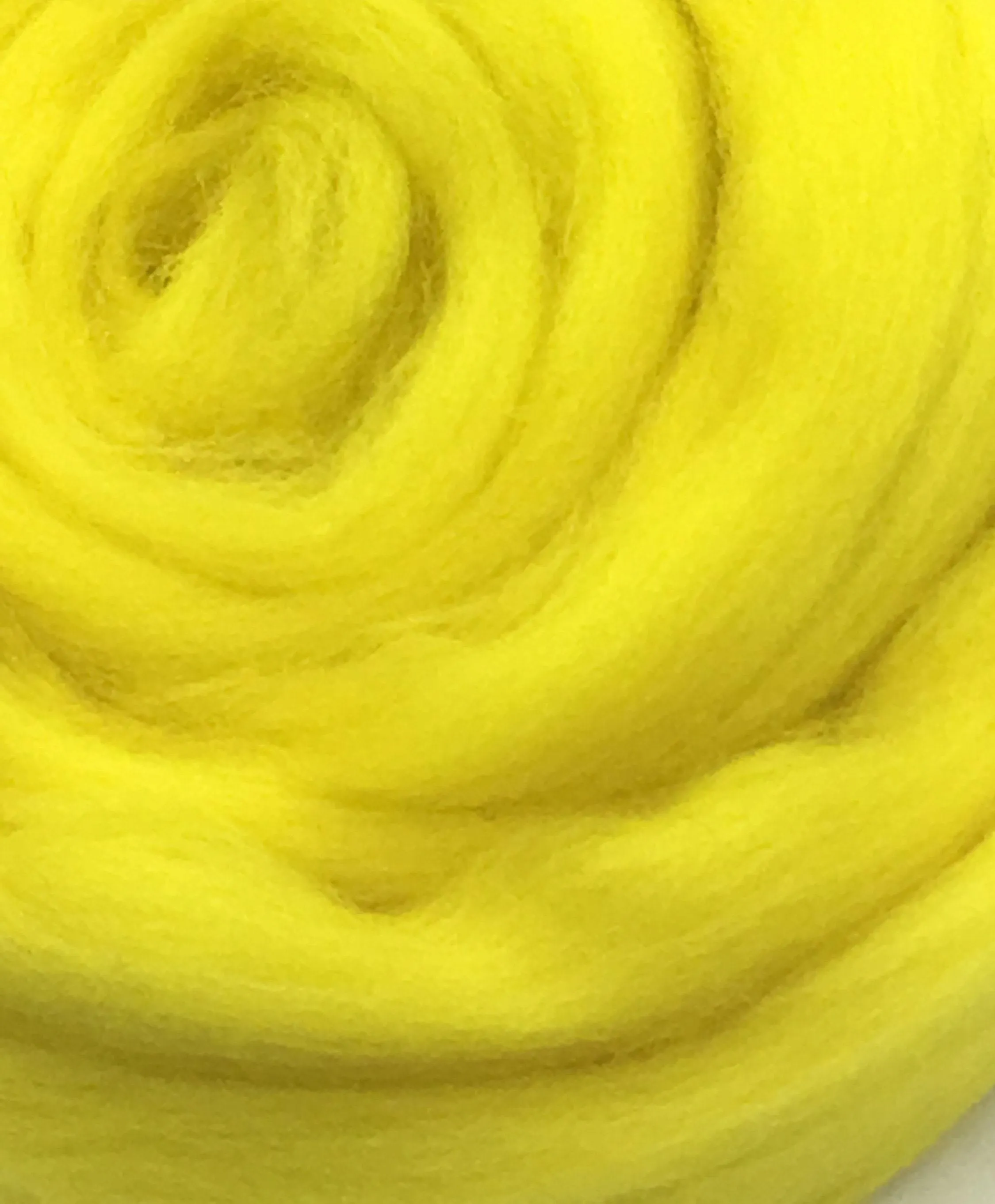Lemon Yellow Merino Wool Roving