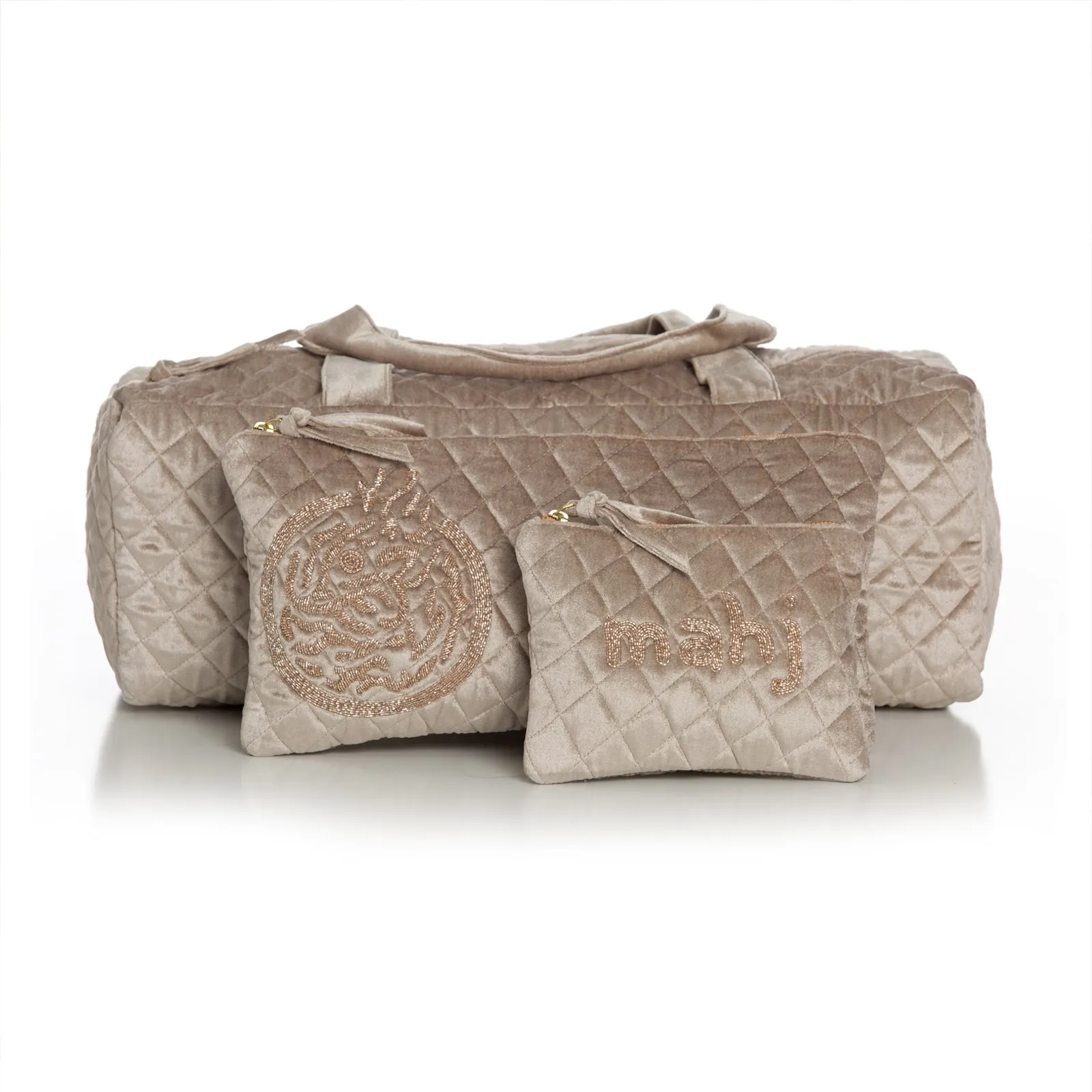 Mahjong Bag Travel Set - Taupe