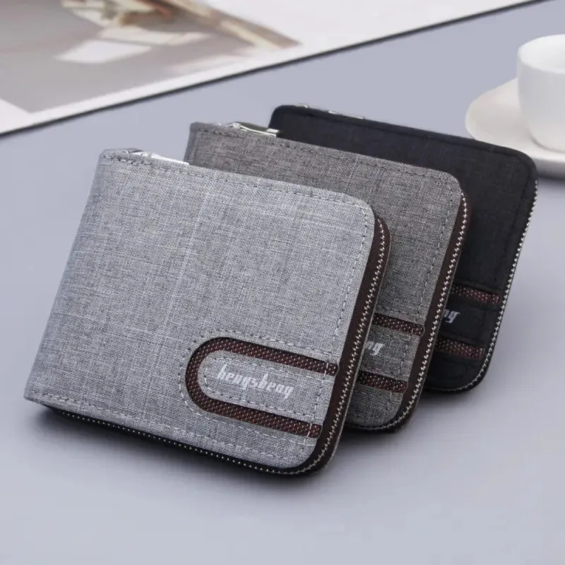 Men's 10-Fold Multifunctional Wallet with Secure Zipper & Retro Style
