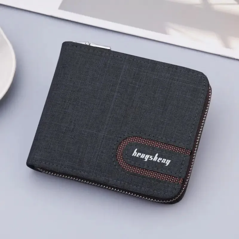 Men's 10-Fold Multifunctional Wallet with Secure Zipper & Retro Style