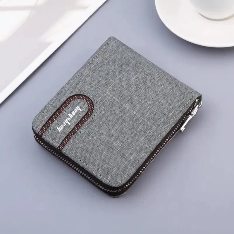 Men's 10-Fold Multifunctional Wallet with Secure Zipper & Retro Style