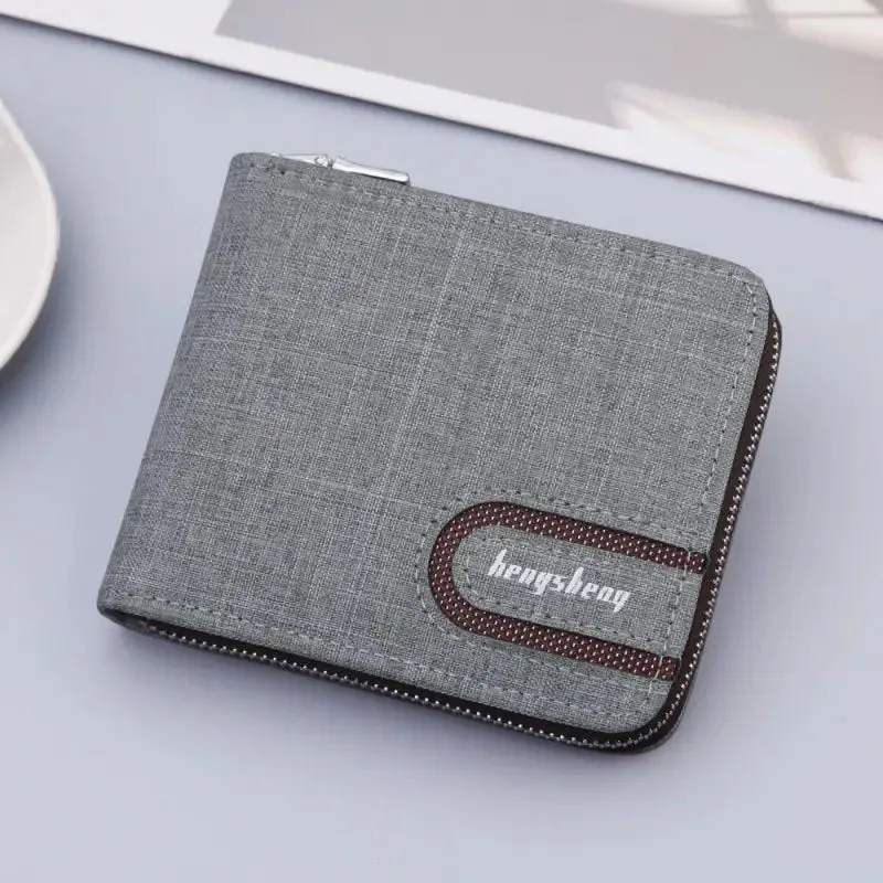 Men's 10-Fold Multifunctional Wallet with Secure Zipper & Retro Style