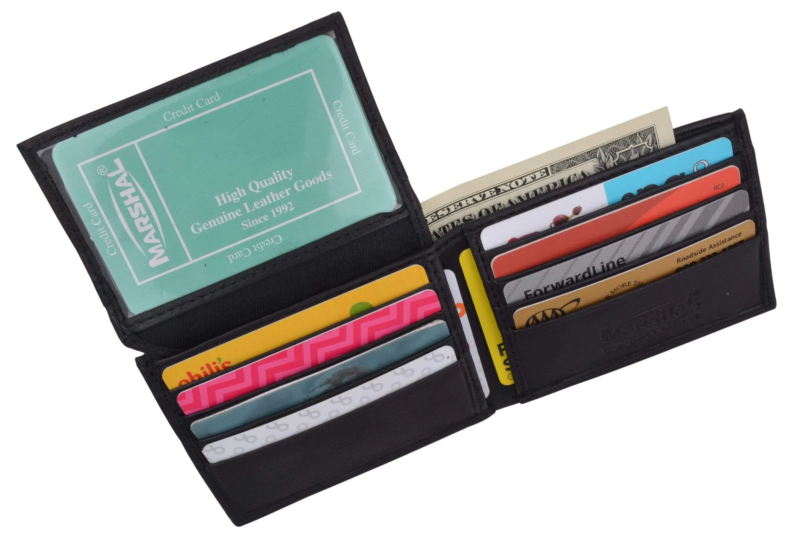 Men's Slim Bifold Soft Leather Credit Card ID Holder Wallet