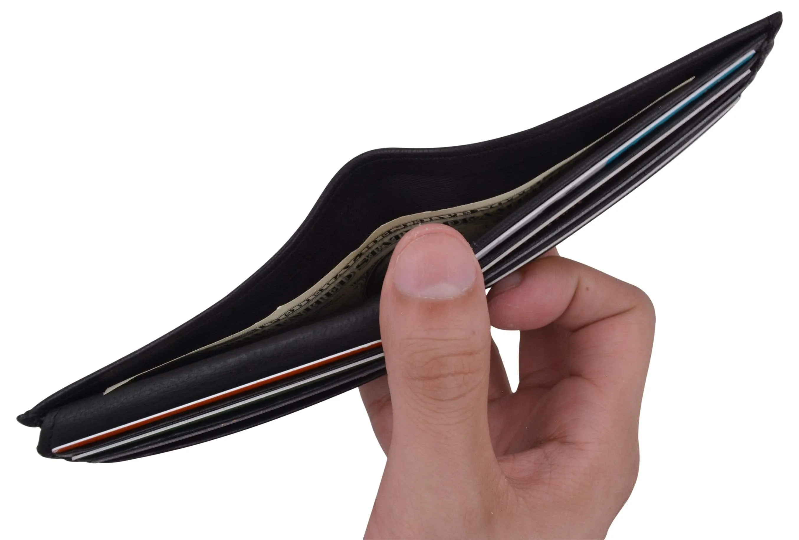Men's Slim Bifold Soft Leather Credit Card ID Holder Wallet