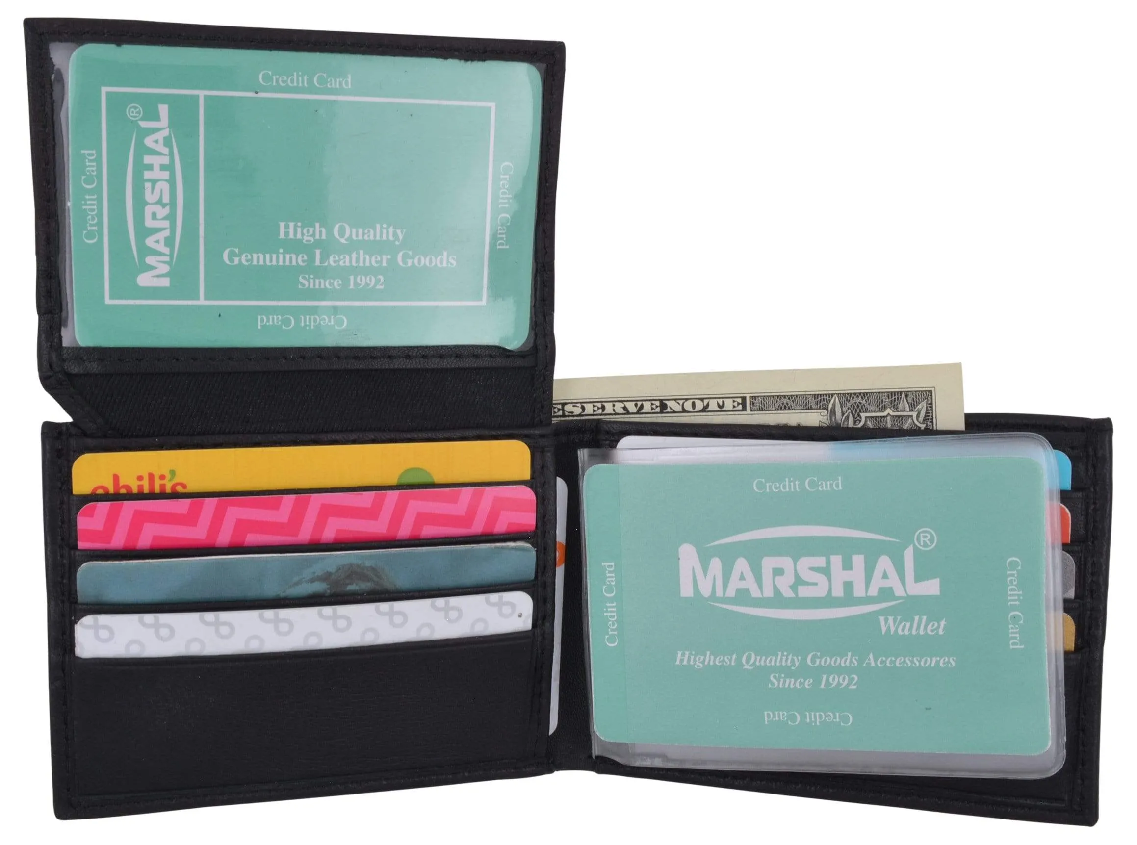 Men's Slim Bifold Soft Leather Credit Card ID Holder Wallet
