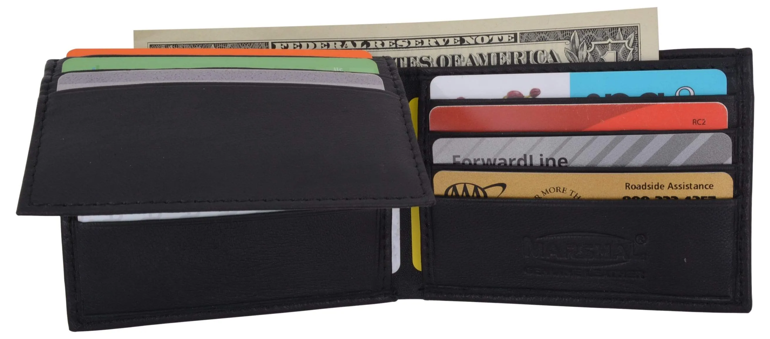 Men's Slim Bifold Soft Leather Credit Card ID Holder Wallet