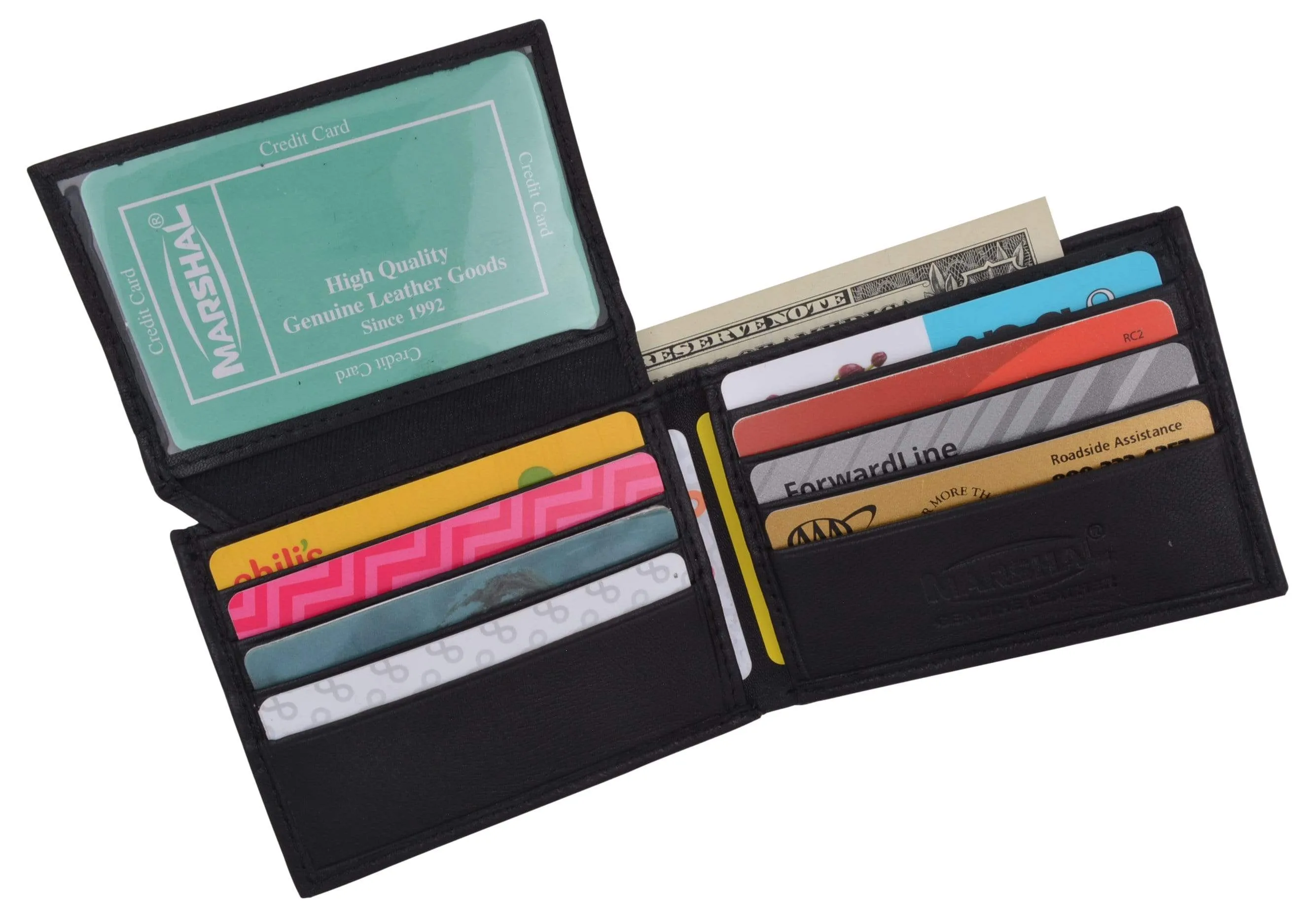 Men's Slim Bifold Soft Leather Credit Card ID Holder Wallet