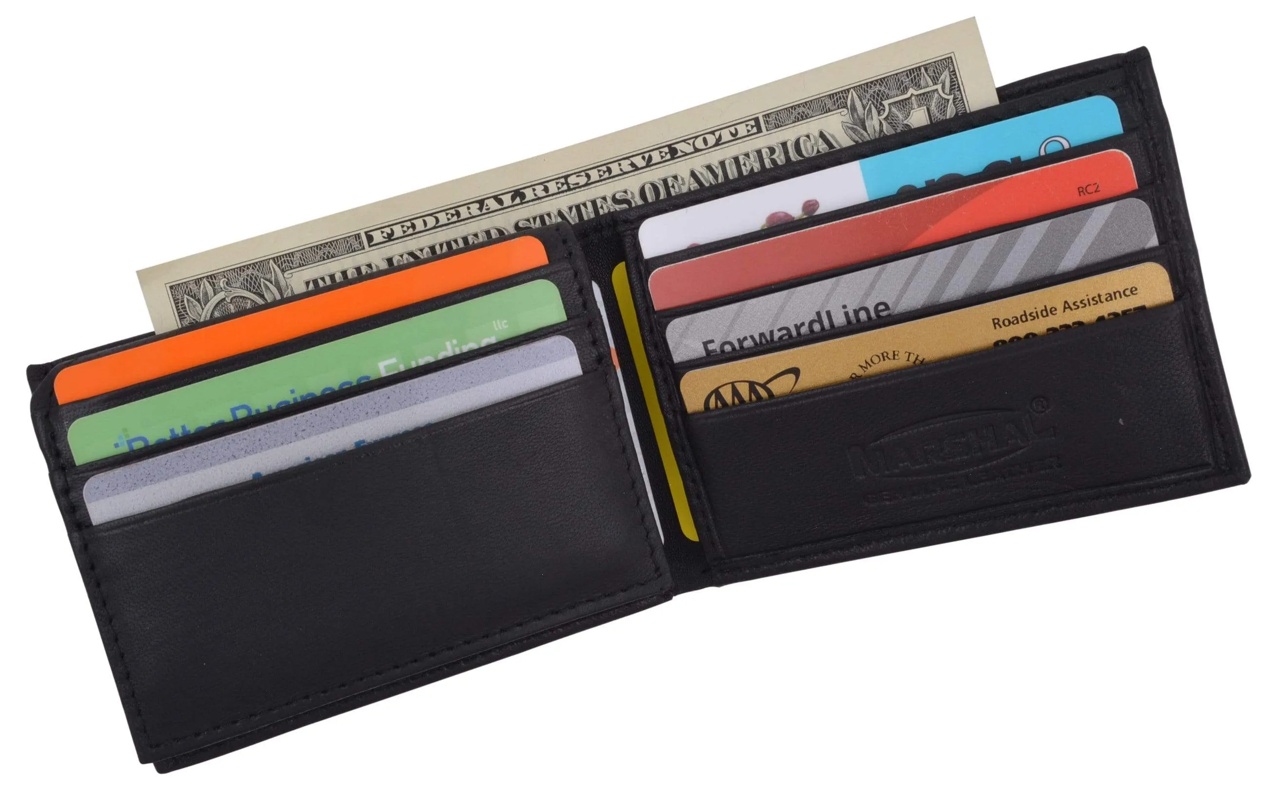 Men's Slim Bifold Soft Leather Credit Card ID Holder Wallet