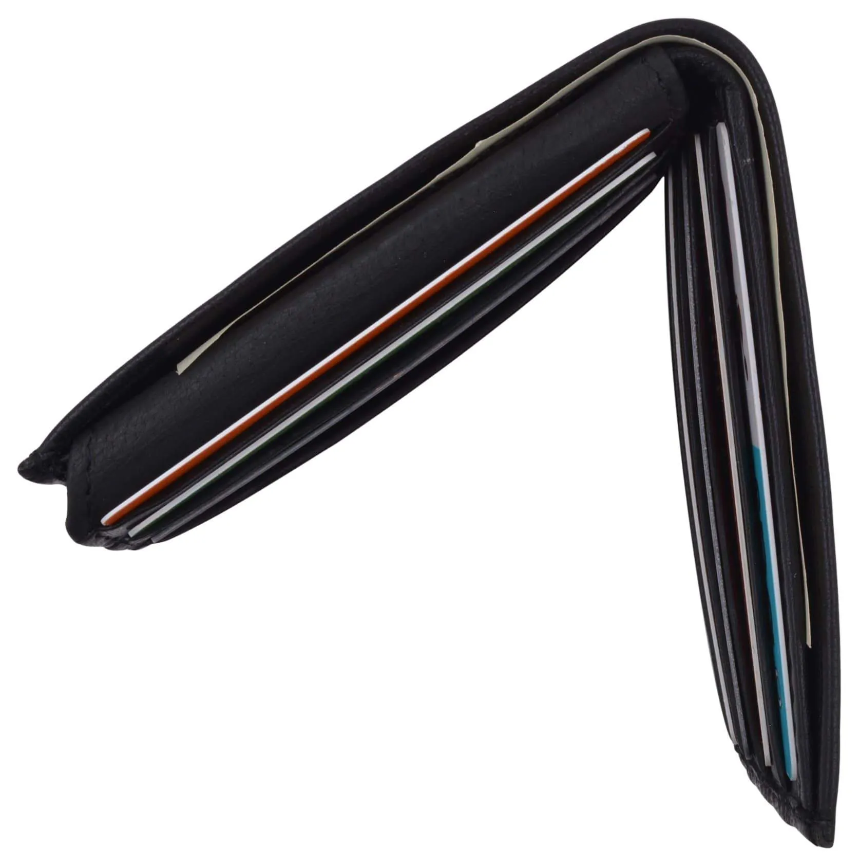 Men's Slim Bifold Soft Leather Credit Card ID Holder Wallet