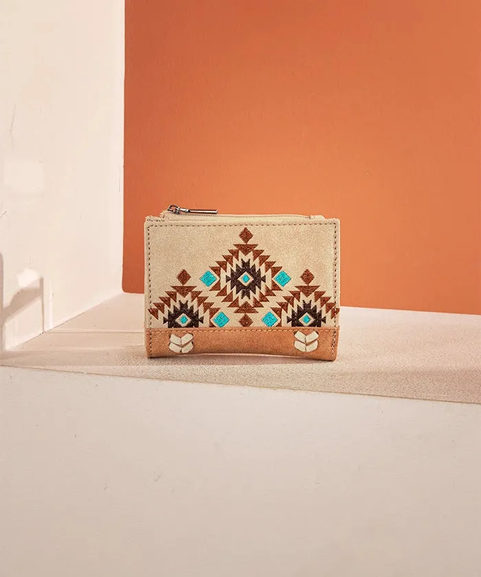 Montana West Aztec Fringe Bucket Bag Set
