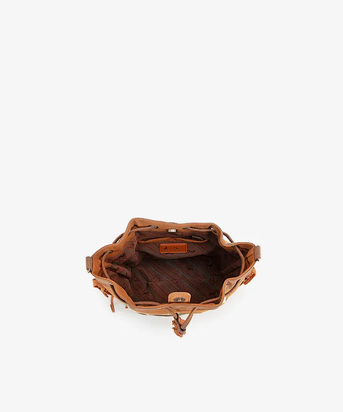 Montana West Aztec Fringe Bucket Bag Set
