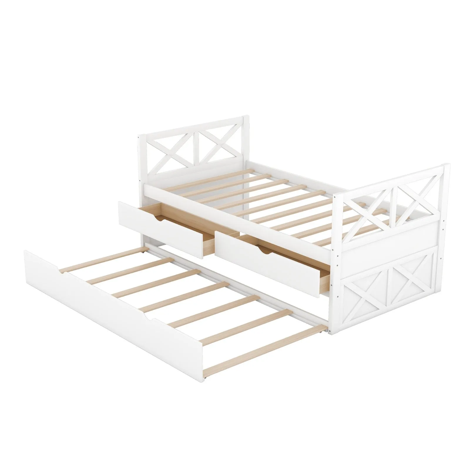 Multi-Functional Daybed with Drawers and Trundle