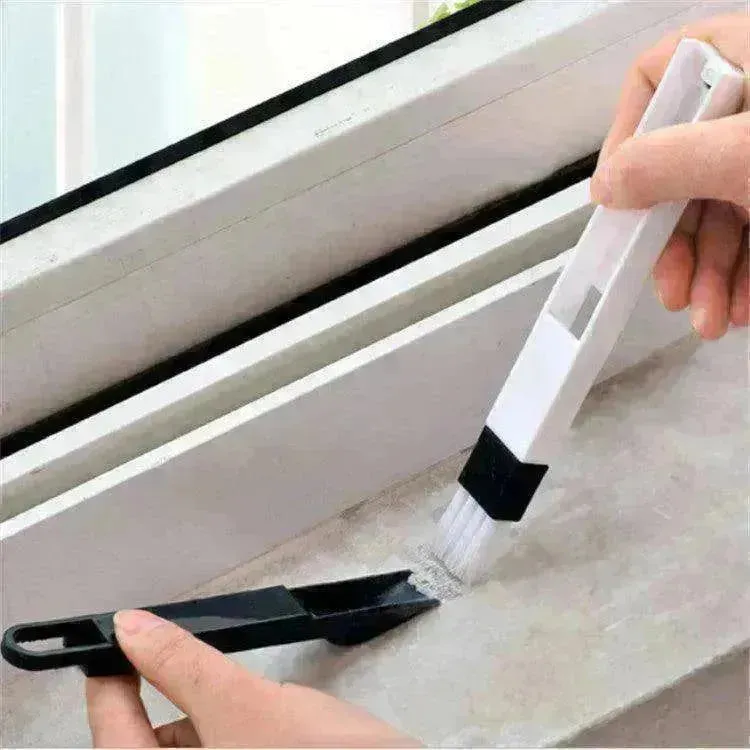 Multi purpose Groove Cleaning Brush With Dustpan Gap for Corners