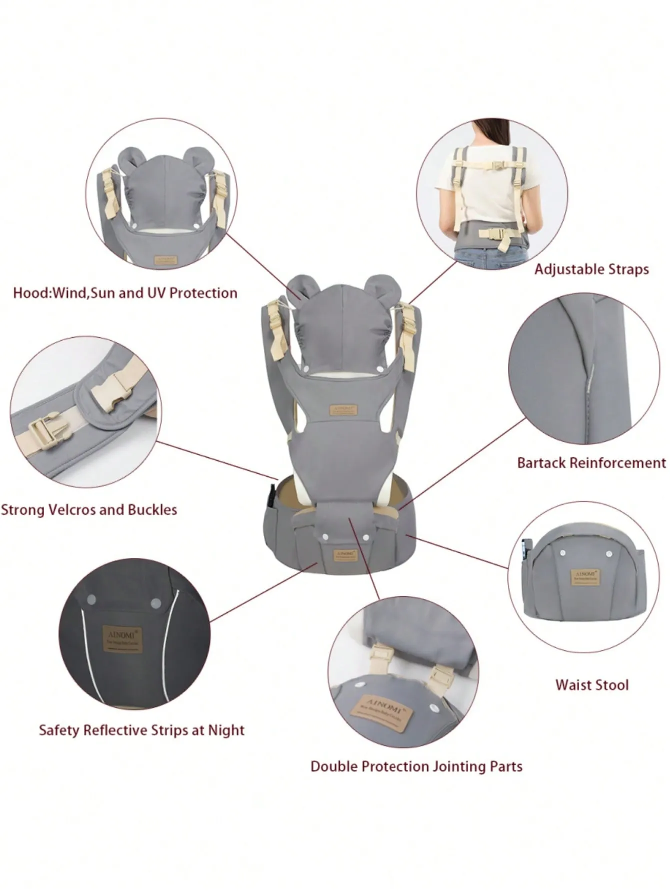 Multifunctional Baby Carrier Waist Stool, Lightweight And Portable Tool For Going Out