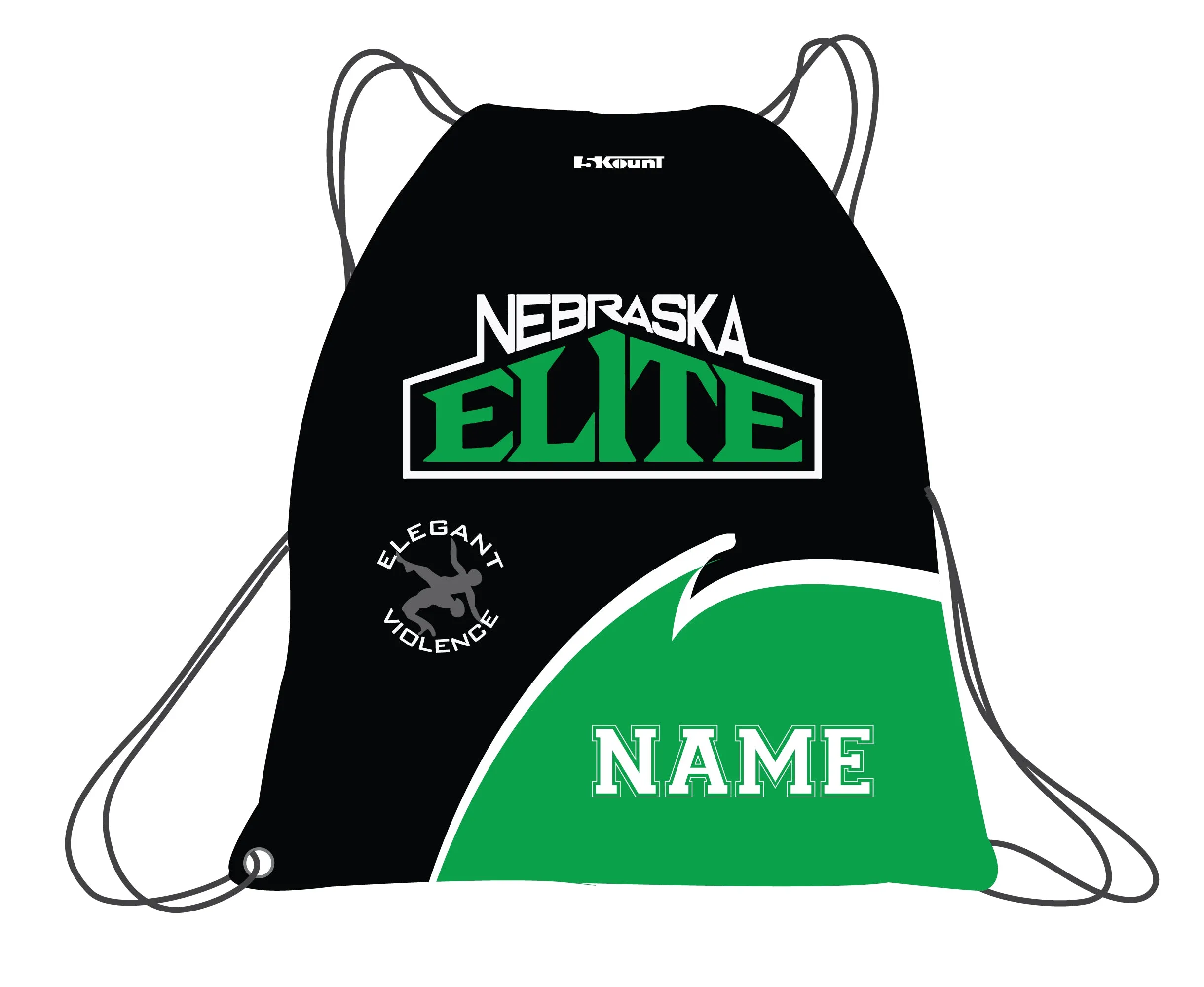 Nebraska Elite Sublimated Drawstring Bag