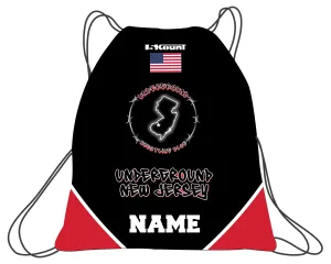 NJ Underground Wrestling Club Sublimated Drawstring Bag