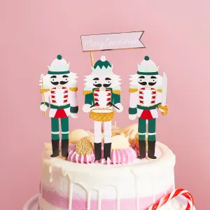 Nutcracker Christmas Cake Topper Pack of 4
