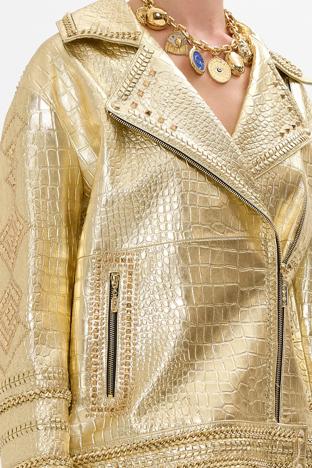 OVERSIZED LEATHER BIKER JACKET VALLEY OF THE KINGS