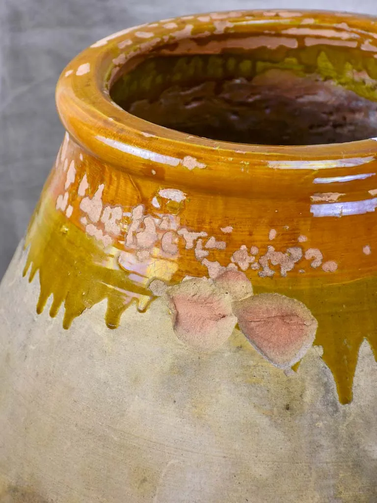 Pair of mid century French olive jars - Biot