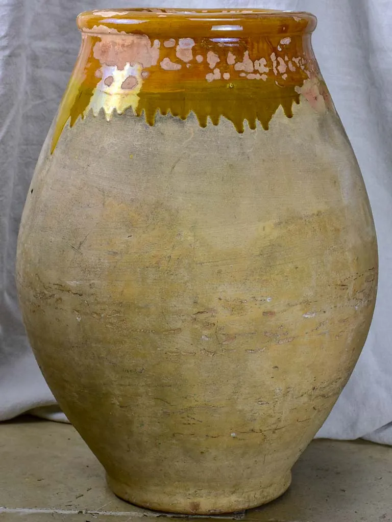 Pair of mid century French olive jars - Biot