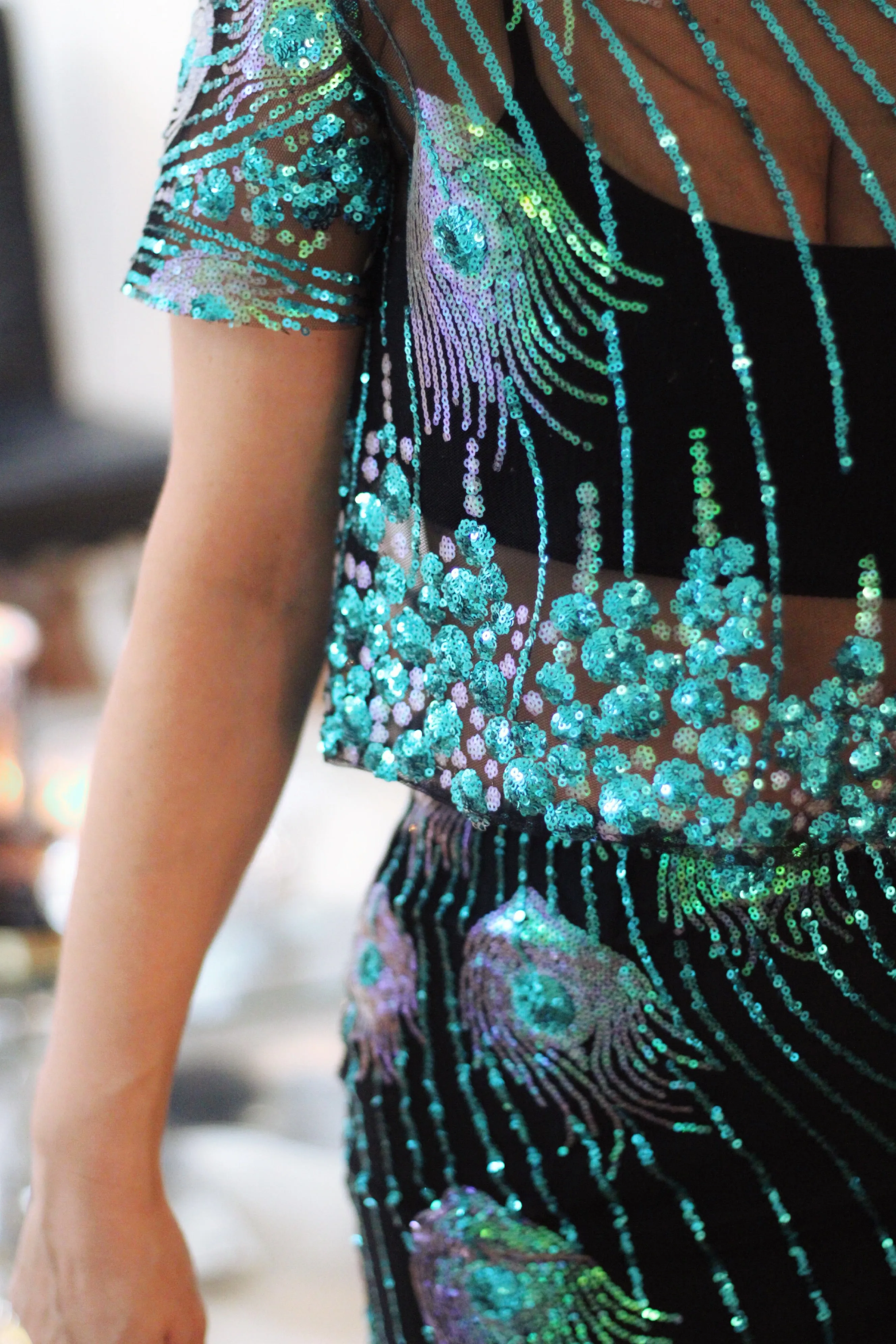 Peacock Sequin Set