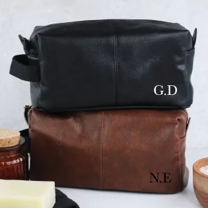 Personalised Men's Wash Bag with Initials