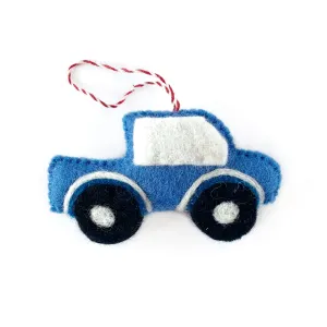 Pickup Truck Ornament, Felt Wool