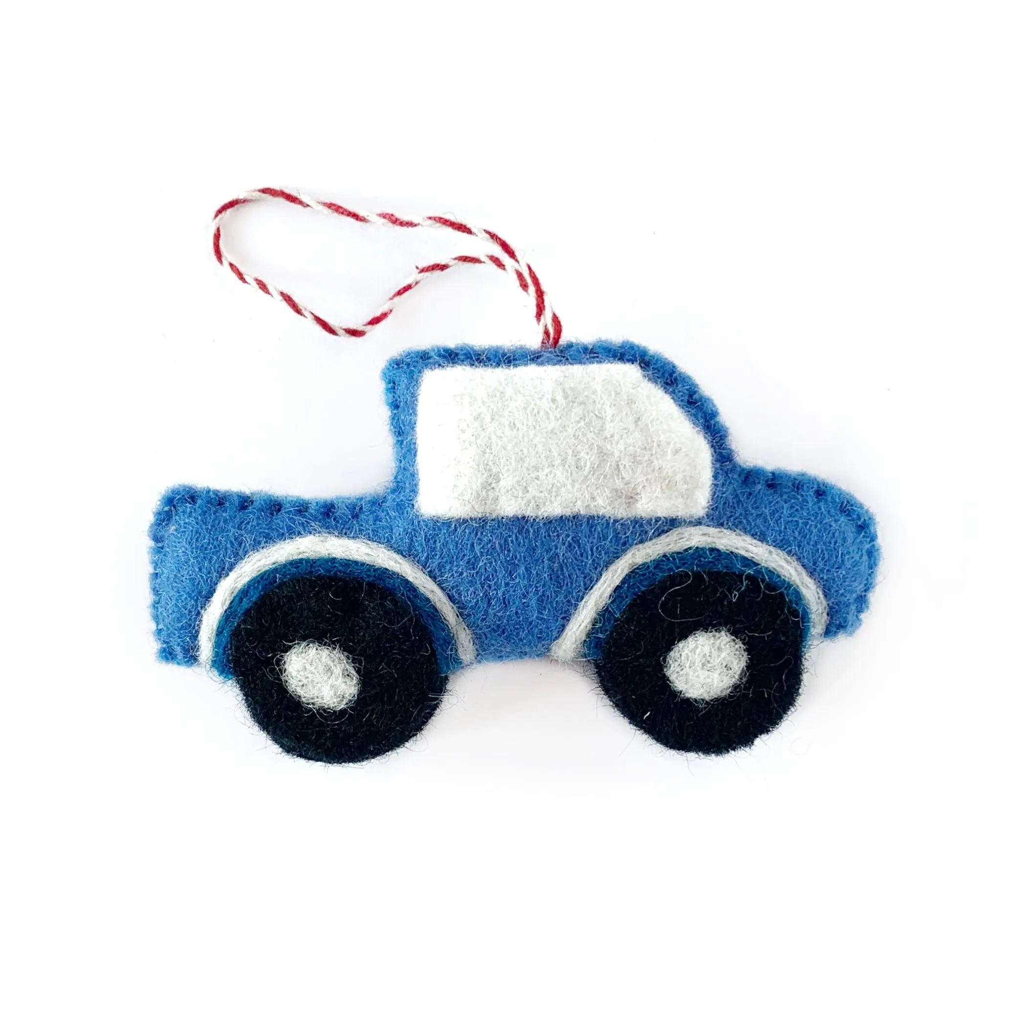Pickup Truck Ornament, Felt Wool