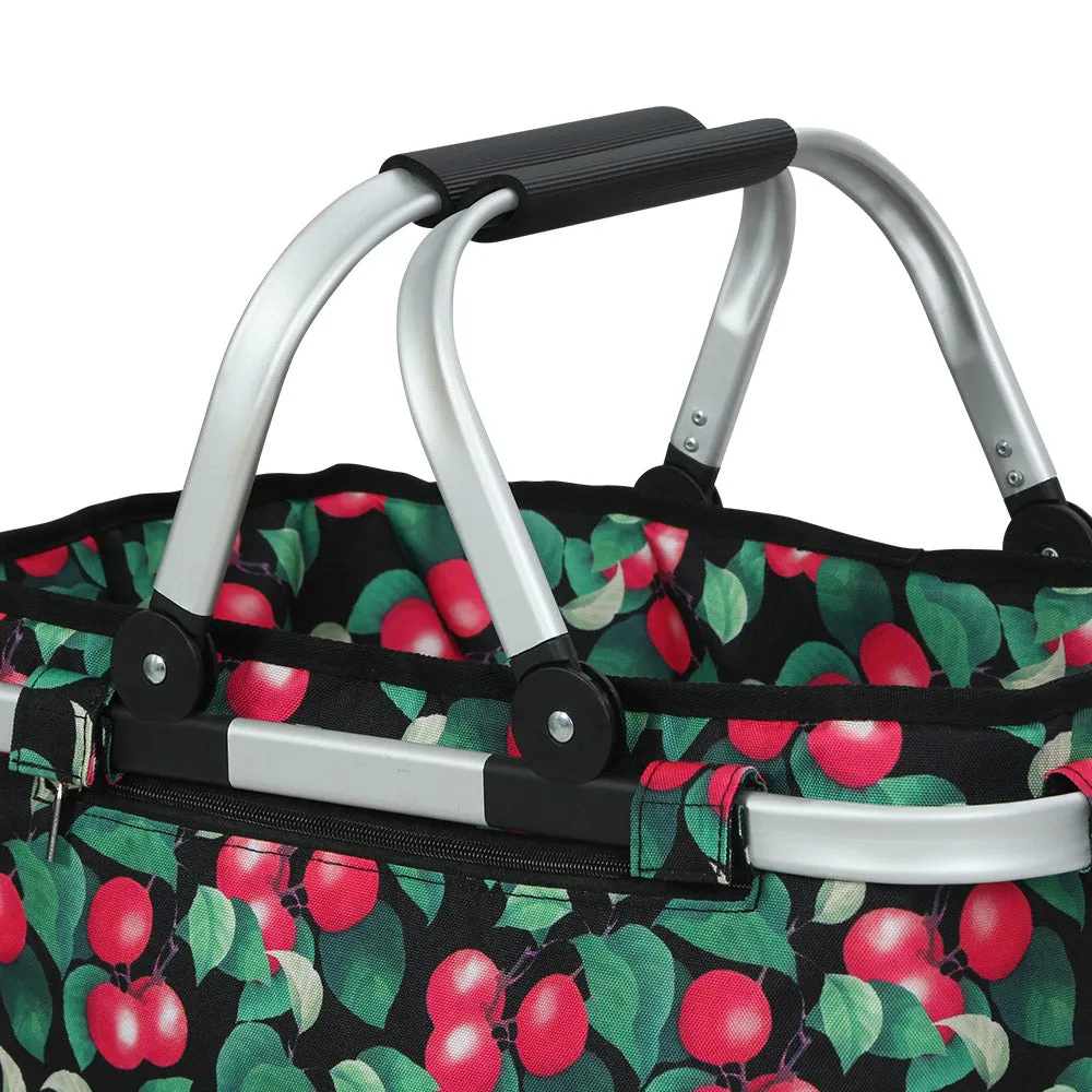 Picnic Bag Basket Folding Large Hamper Camping Hiking Insulated