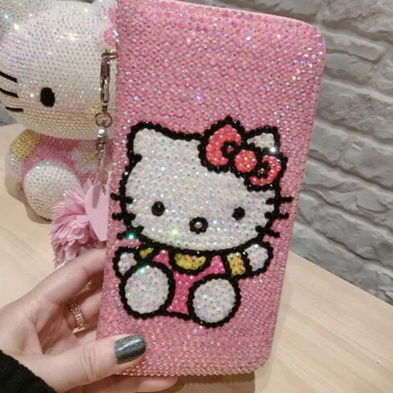 Pink Kitty Rhinestones Wallet