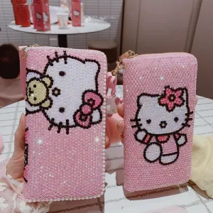 Pink Kitty Rhinestones Wallet